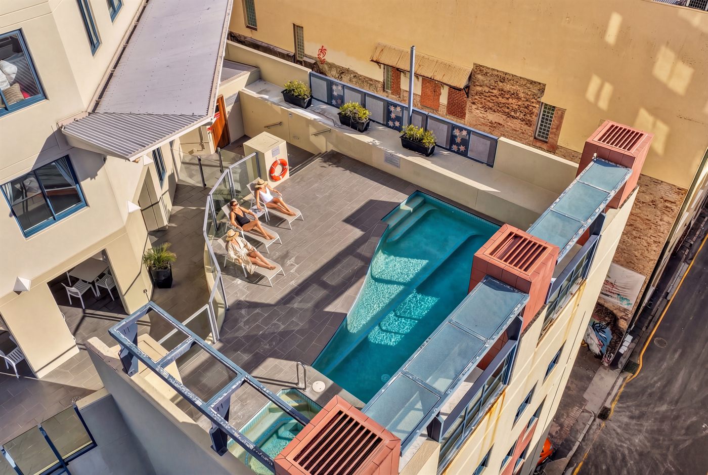 Pool area at Mantra 2201